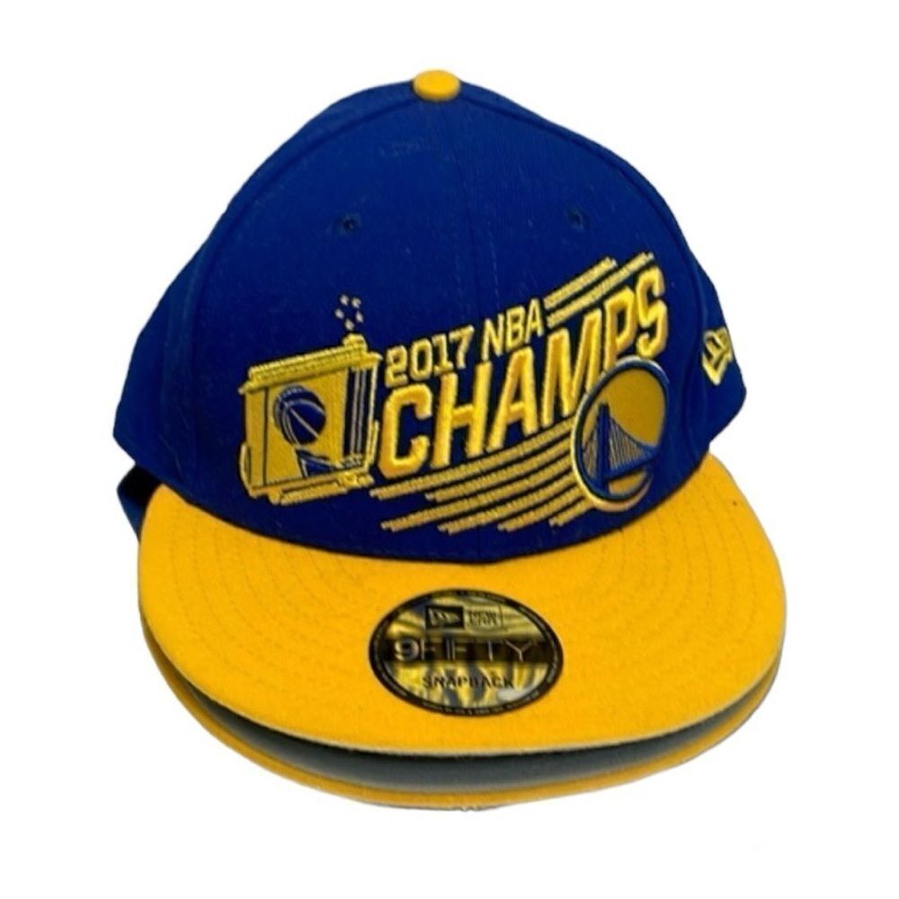 NEW ERA 9 FIFTY NBA GOLDEN STATE WARRIORS CITY 2017 CHAMPS SNAPBACK HAT BLUE
